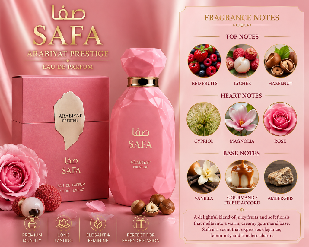 Safa by Arabiyat Prestige Eau de Parfum – 100ml / 3.4 oz