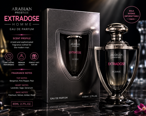 Arabiyat Prestige Extradose Homme Eau de Parfum – 80ml / 2.7 oz – For Men