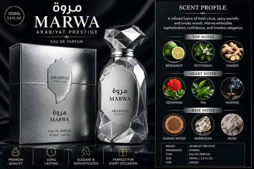 Arabiyat Prestige Marwa Eau de Parfum – 100ml (3.4 oz)