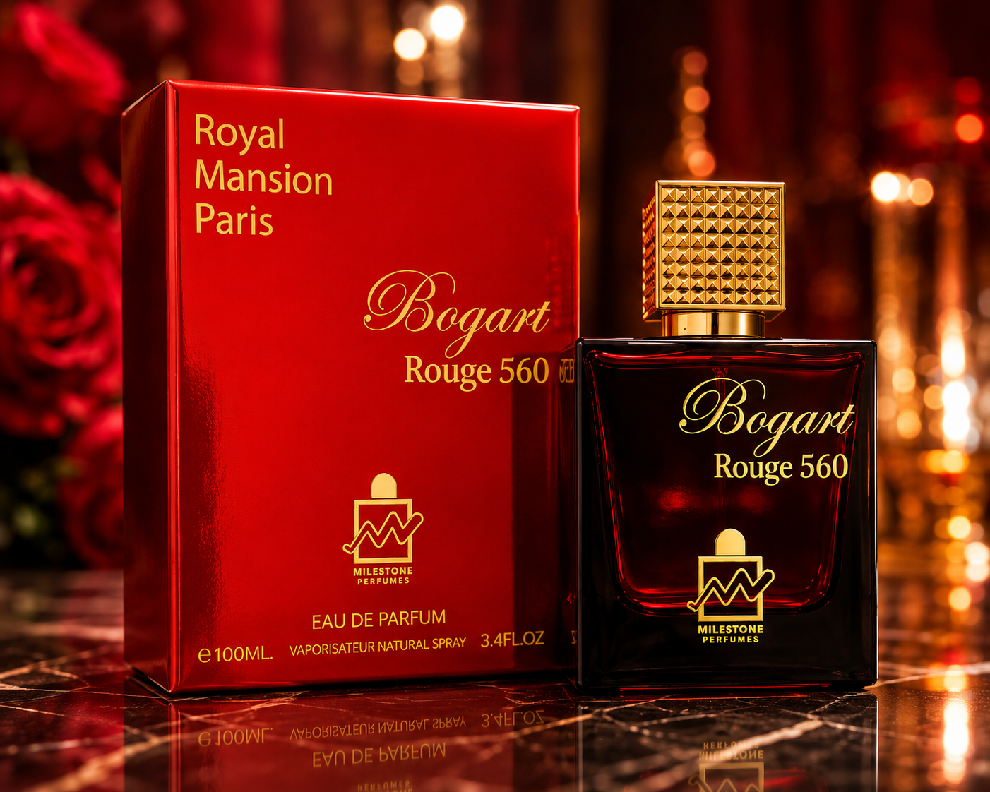 Bogart Rouge 560 by Milestone Perfumes Eau de Parfum – 100ml / 3.4 oz – Unisex